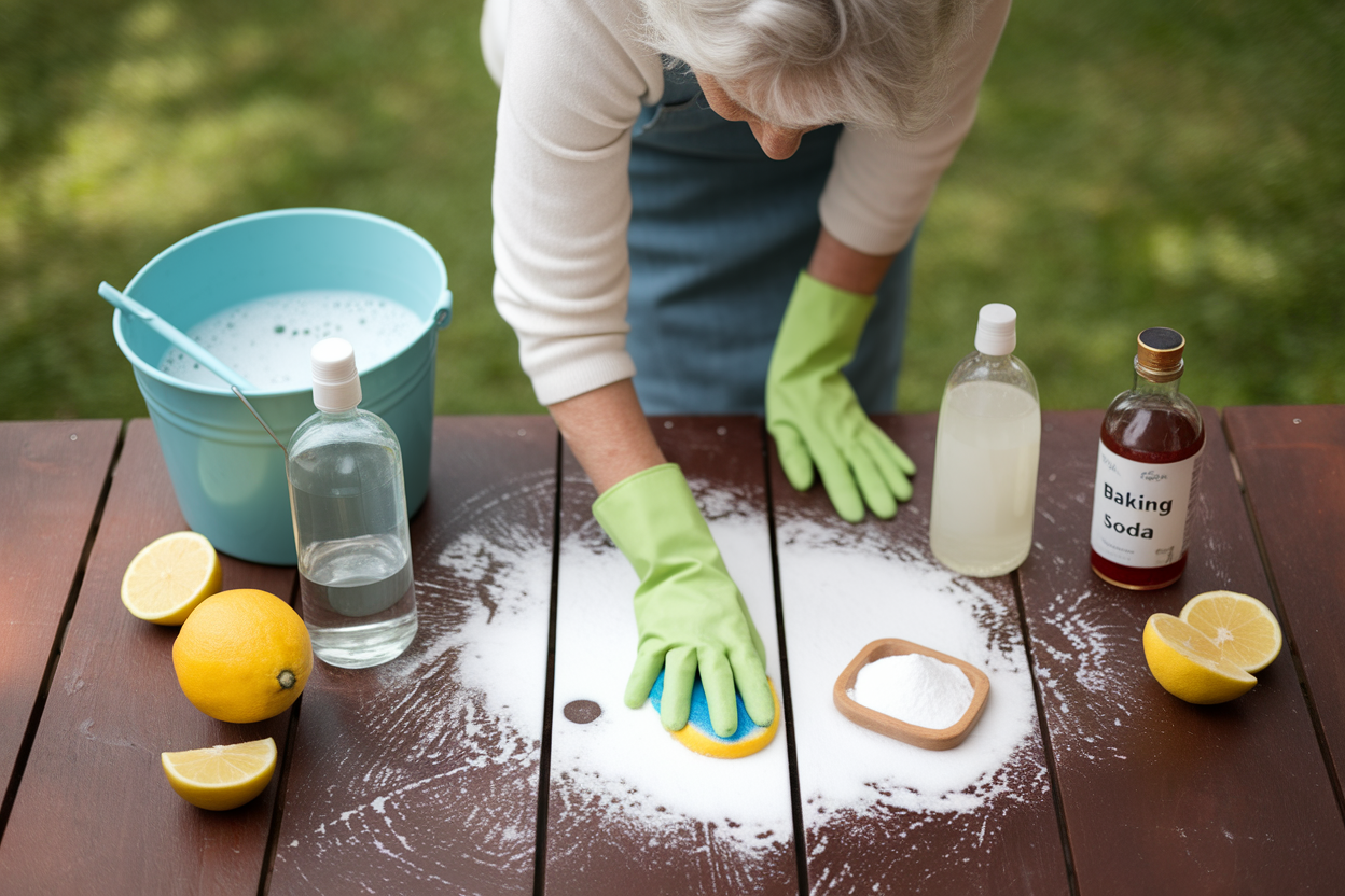 femme-agee-terrasse-bois-frottant