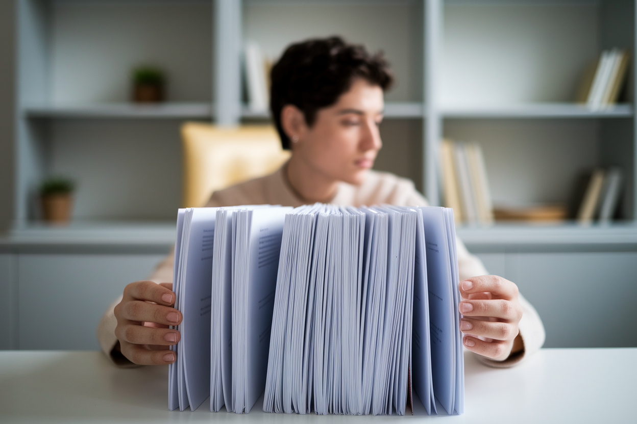 personne-bureau-documents-flou-minimaliste